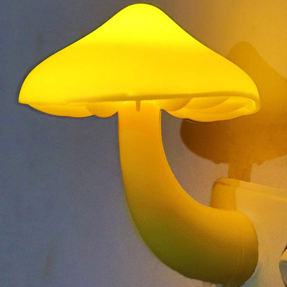 AUSAYE Sensor LED Night Light Plug in Wall Lamp, Energy Saving NightLight Cute Mushroom Night Lights for Adults Kids Bedroom,Bathroom,Toilet, Stairs, Kitchen,Hallway Corridor Warm White