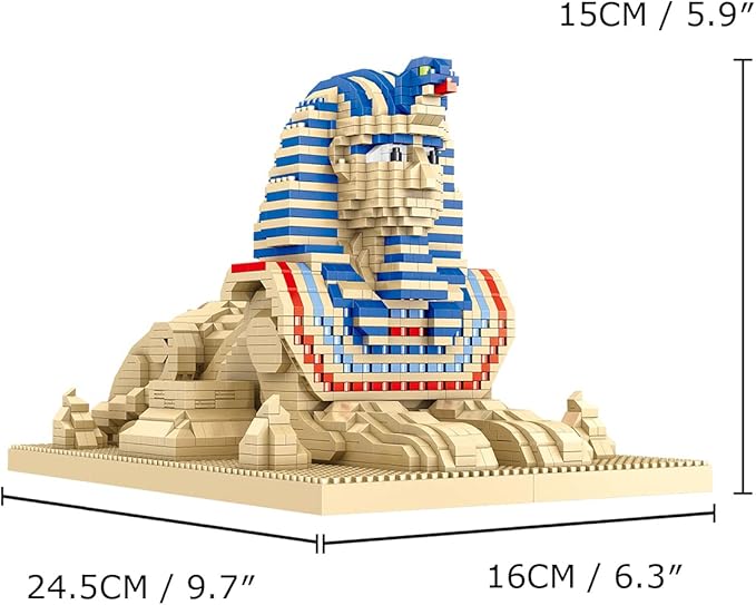 Great Sphinx Egypt Building Blocks Set (2732Pcs) Famous World Architecture Educational Toys Micro Bricks for Kids Adults