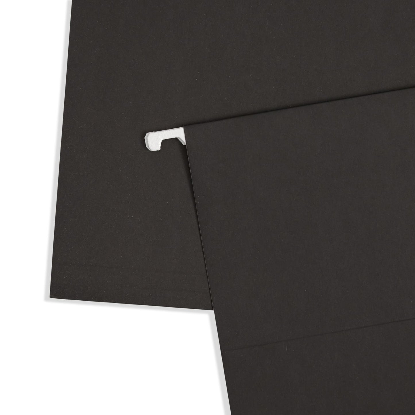25 Blue Summit Supplies Legal Size Hanging File Folders - Black Hanging File Folders for Filing Cabinet, Durable 11 pt Paper with Plastic Tabs and Inserts, Black Legal Size Hanging Folders