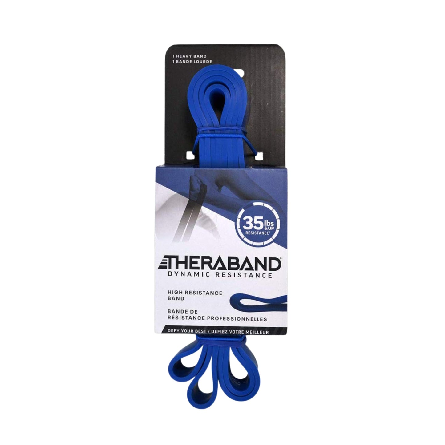 THERABAND High Resistance Bands, Set of 2 Elastic Super Bands for Improving Flexibility, Injury Rehab, & Full Body Workouts, Heavy Duty Stretch Bands for Lifting, 1 Light & 1 Medium Band
