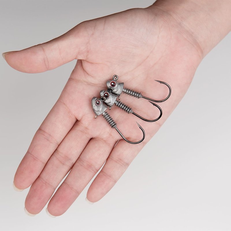 Swimbait Jig Heads with Stacked Cone Keeper, Minnow Style Eye Fishing Jighead 1/4oz (15 PCs)