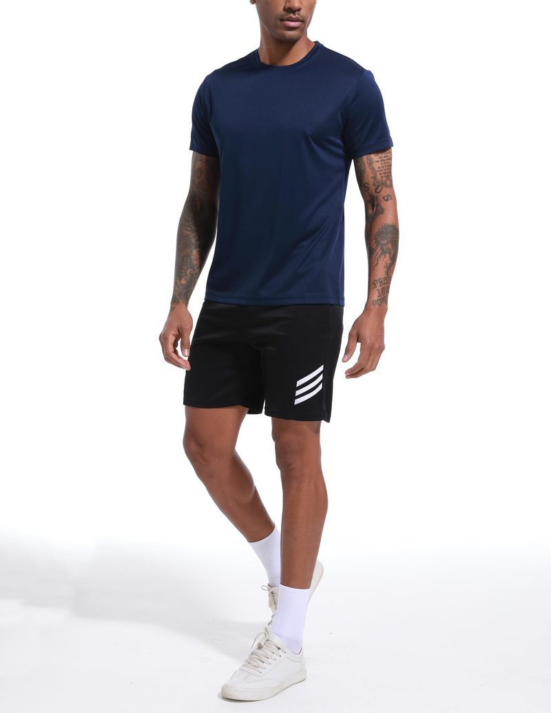 OYGSieg 5 Pack Mens Workout Shirts Quick Dry Short Sleeve Athletic Crew Neck T-Shirts for Running Gym Training Fitness 5B XL