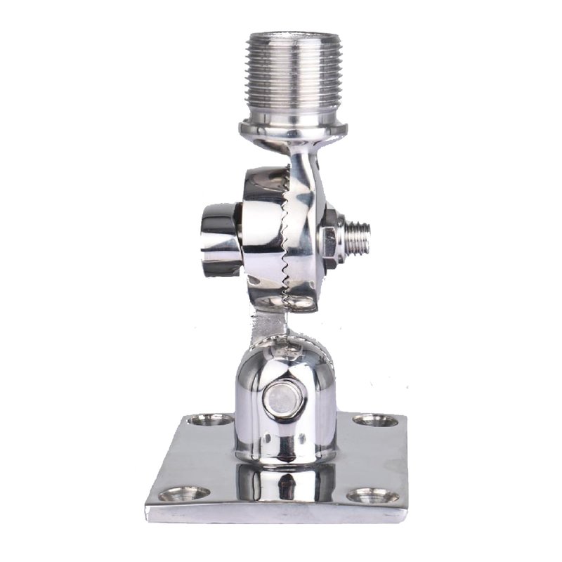 NovelBee Marine VHF Antenna Mount,316 Stainless Steel Antenna Adjustable Base Bracket Holder for Boats