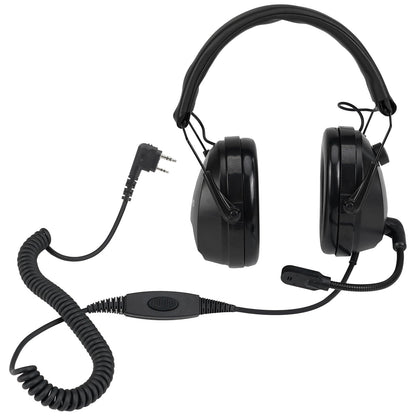 Retevis EHK012 Foldable Two Way Radio Headset with Mic,Noise Reduction,Volume Adjust, Compatible with Baofeng UV-5R BF-F8HP PRO AR-5RM Pxton PX-888S, for RT22 RT68 RT86, 2 Way Radio Headset(1 Pack)