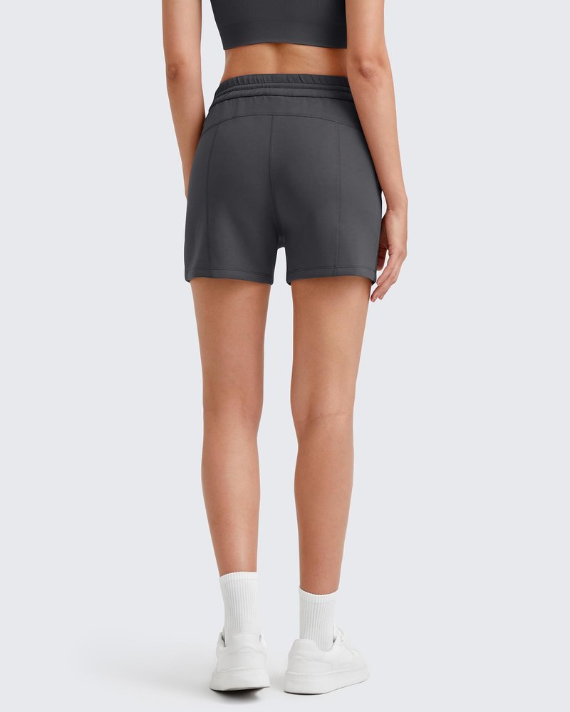G4Free Women's Athletic Shorts Casual Shorts Relaxed Lounge Shorts with Pockets Stretch Comfy Summer Workout Yoga Sweat Shorts Modal Soft(Dark Grey, XS)