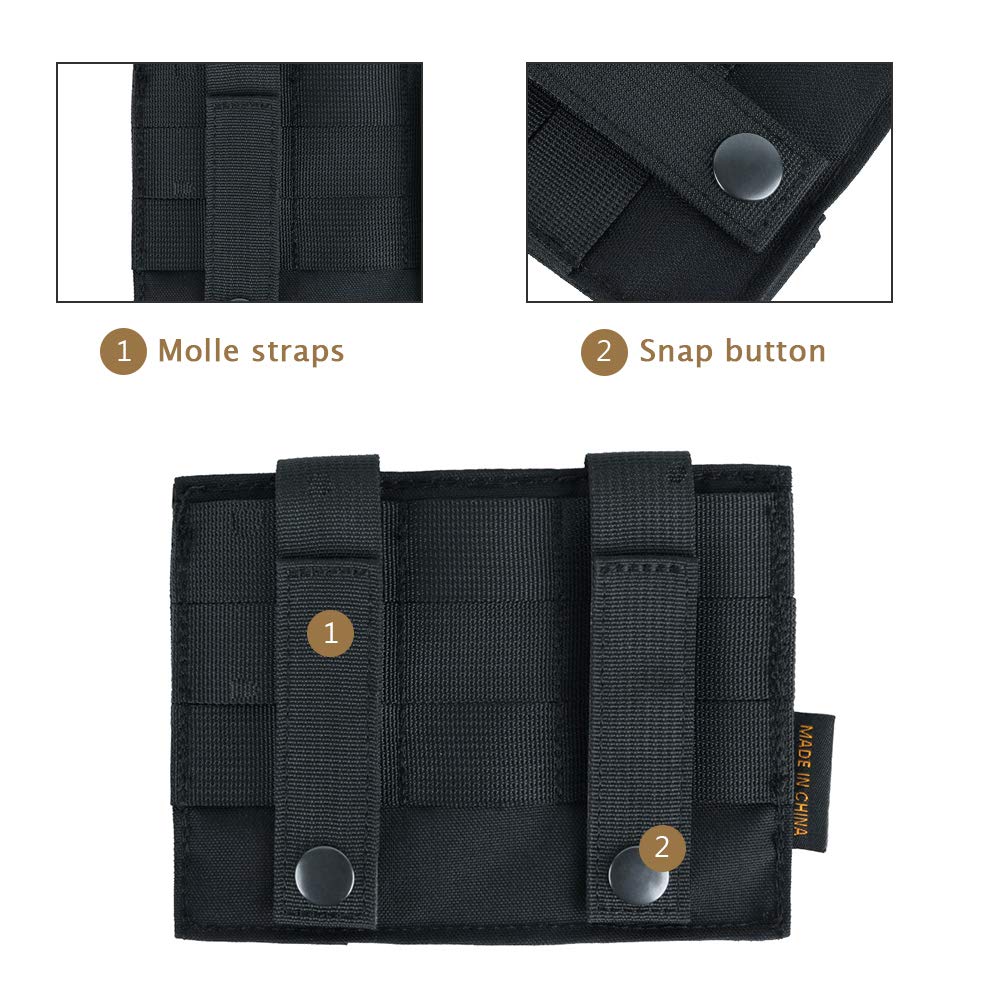 EXCELLENT ELITE SPANKER Tactical Open Top Double/Triple Pistol Mag Pouch for Glock M1911 92F Magazines 40mm Grenade(Black)