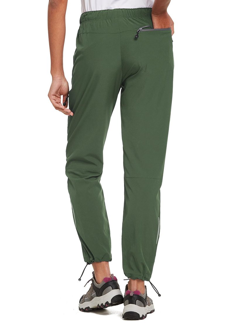 baleaf Travel Pants Women Hiking Long Tall Lightweight Quick Dry Water Resistant Cargo Pants 31'' Trip 31''-Army Green XS