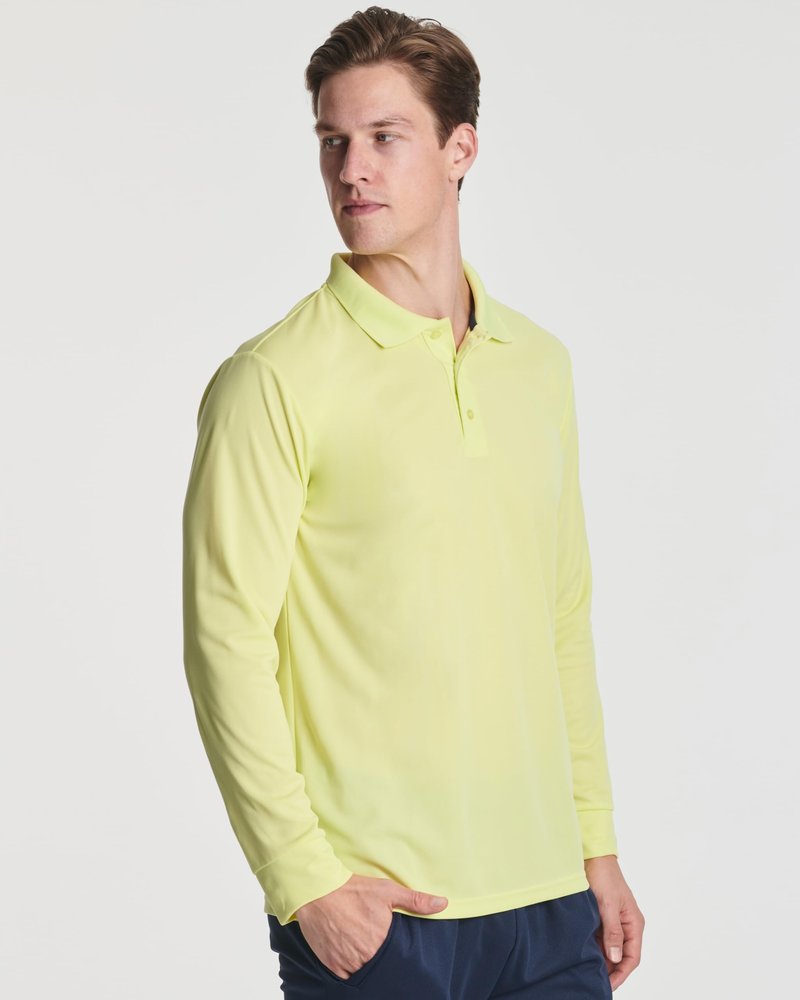 Real Essentials 3 Pack Men's Dry Fit Long-Sleeve Active Polo Shirt Casual Performance Golf Set 5, M