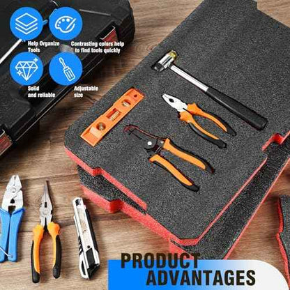 Pangda 2pcs Foam Inserts Compatible with 48-22-8424 Foam Pads Layered Tool Box for Cases Packing Padding Toolbox Storag
