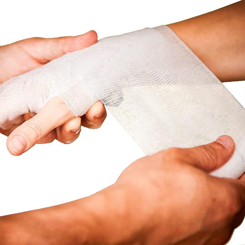 Stretch Gauze Bandages - 3" x 80" Elastic Cotton Tape for Wounds, Injuries & Post-Surgery Care | 12 Rolls