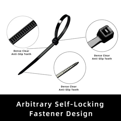 Cable Zip Ties,4 Inch Small Cable Ties,250PCS Multi-Purpose Nylon Zip Ties,Self-Locking Wire Ties used for home, garden, garage,indoor and outdoor. Mini Black Cable Ties