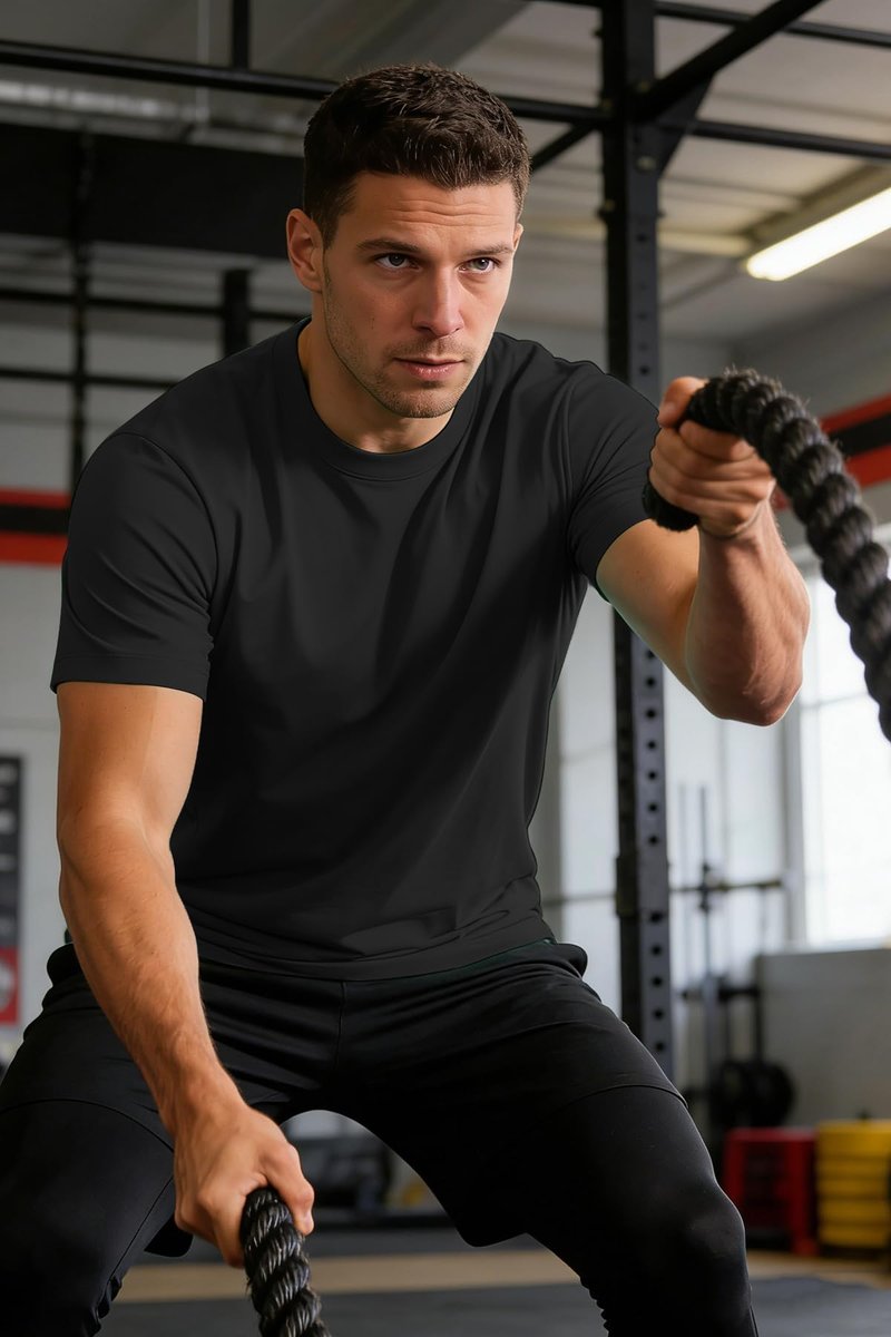 KINGFEN Men's Performance Sun Protective Shirt UPF 50+ Lightweight Quick Dry Rash Guards Moisture Wicking Outdoor Sports T-Shirt Black XXL