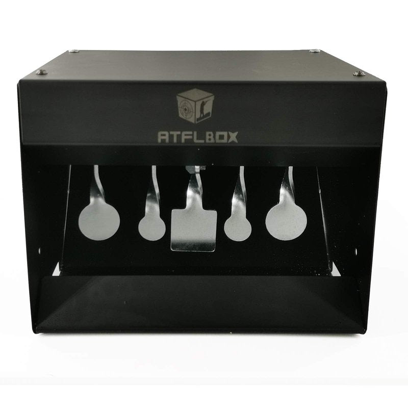 Atflbox Pellet Gun Target Trap Resets with Center Shot, Metal Airgun Rifle Bullet Trap Shooting Target for Backyard, Outdoor, Indoor