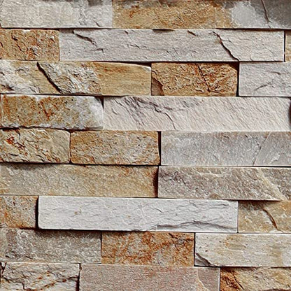 Livelynine Neutral Brick Wallpaper Peel and Stick Textured Stone Wallpaper Removable Cream Beige Brick Contact Paper for Classroom Self Adhesive Wall Paper for Bedroom Bathroom Kitchen Dorm 15.8x78.8