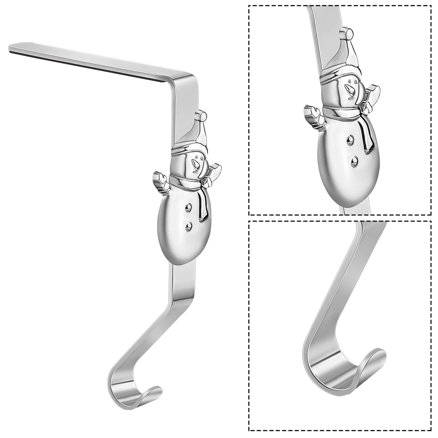 URATOT Pack of 5 Christmas Stocking Holders Mantel Hooks Hanger Christmas Stocking Clips in 5 Styles for Christmas Party Decoration