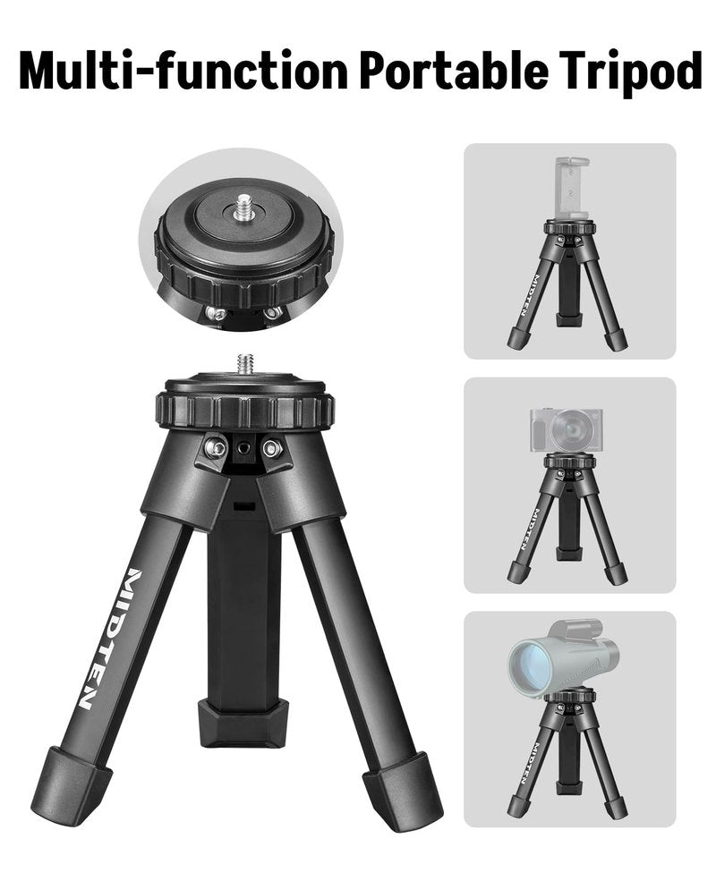 MidTen Portable Shooting Rest Shooting Tripod Rifle Stand for Shooting Range Lightweight Bench Rest Shooting Tripods for Rifles with 360° Rotate V Yoke Holder (6.1-7.9'')