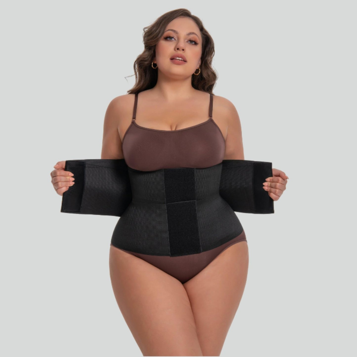 Sculpt Snatch 12" Long Torso Waist Trainer - Sweat Girdle with Tummy Control & Postpartum Support, Abdominal Binder Shapewear(BLACK, L)
