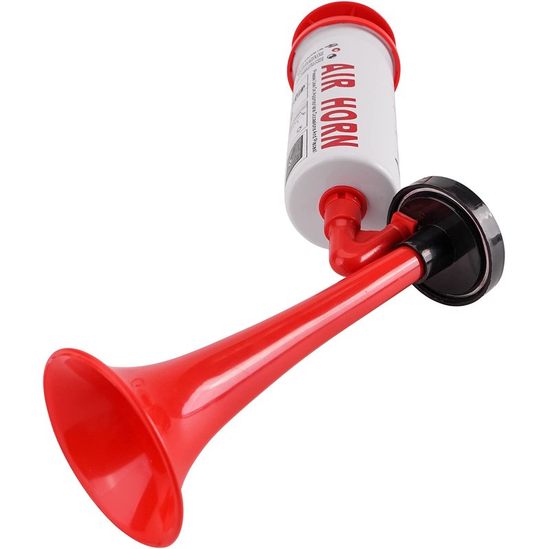 AOLIHAN Handheld Air Horn, Aluminum+ABS Portable Air Pump Horn, Loud Noise Maker Horn for Boats Sporting Events Cheering Camping Soccer Fan Universal Reusable Eco-Friendly