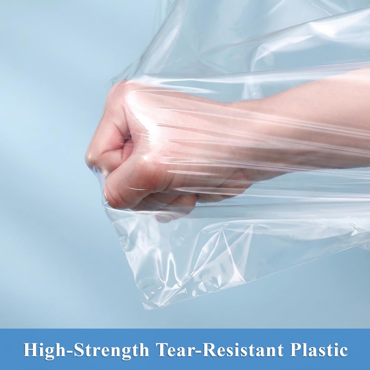 Elsjoy 80 Count 16" x 18" Reclosable Plastic Bags, 3.5 Gallon Large Resealable Clear Plastic Bag for Storage, Heavy-Duty Zip Storage Bags for Clothes, Travel, Food