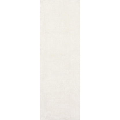 nuLOOM 2' x 6' Cozy Plush Area Rug, Machine Washable, Non-Slip, Soft Fluffy Shag Carpet for Living Room Bedroom Kids Room Nursery Home Decor, Loni White