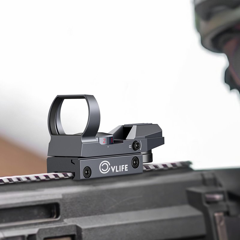 CVLIFE Reflex Sight, 1x22x33mm Red Green Dot Sight with 4 Adjustable Reticles for 20mm Picatinny Rail, Silver