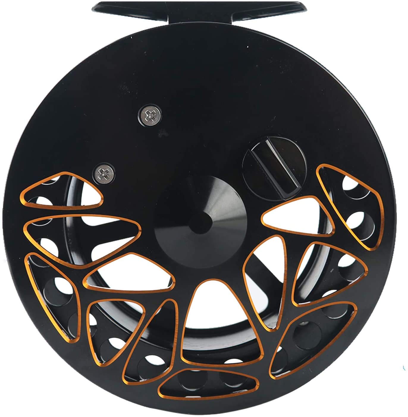 Maxcatch Center Pin Floating Fishing Reel Aluminum CNC Machined Centerpin Reel 4 1/2 INCH 110MM (Black)