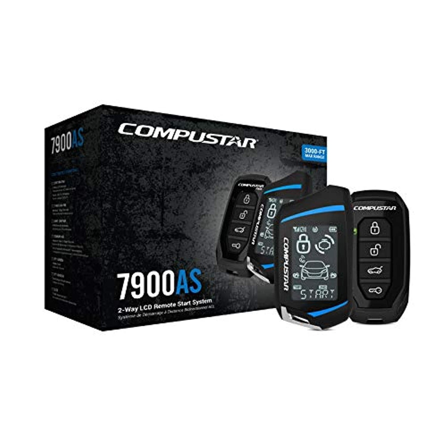 Compustar CS7900-AS All-in-One 2-Way Remote Start and Alarm Bundle w/ 3000 Feet Range