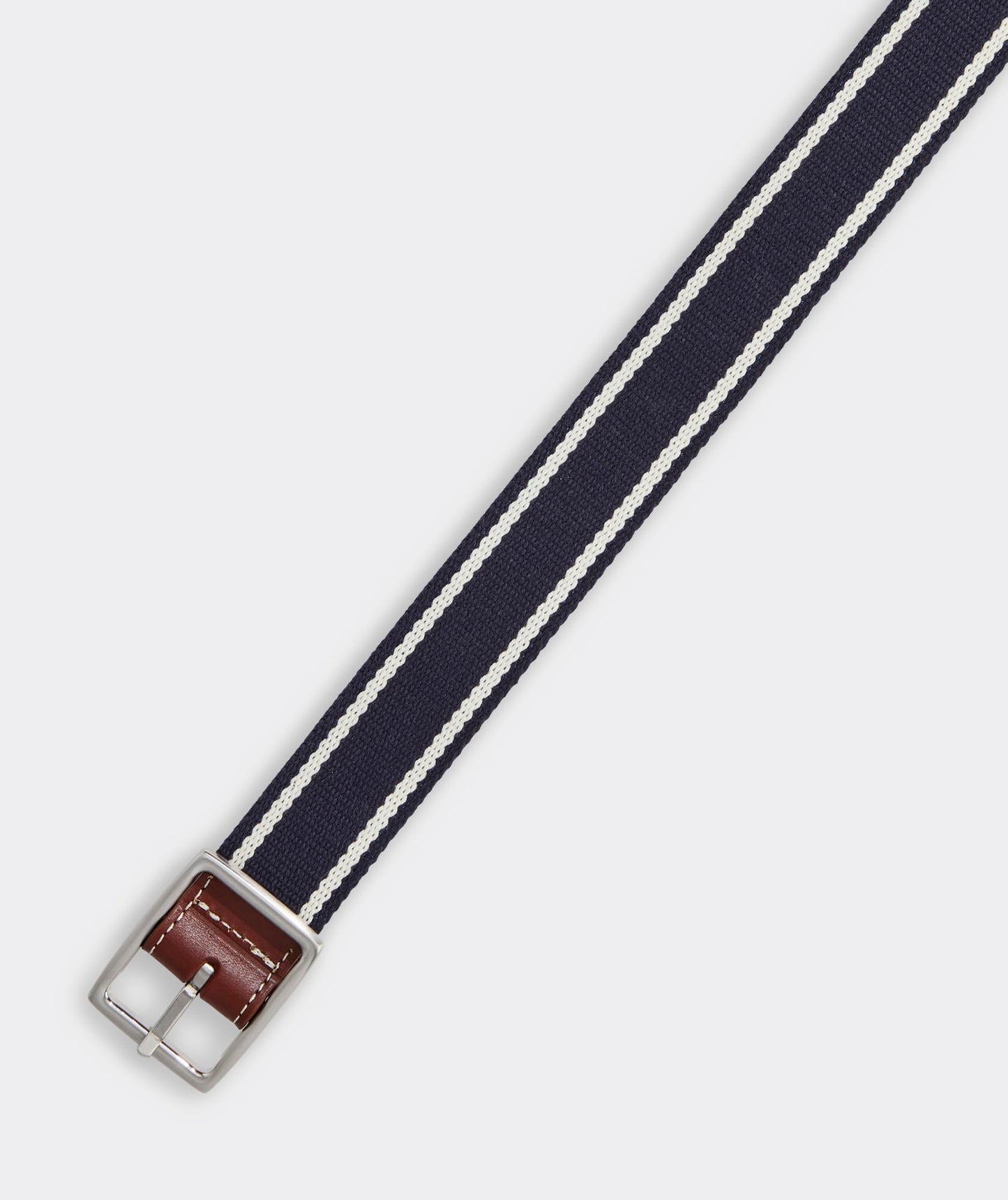 vineyard vines Boys' Leather and Webbing Reversible Belt, Nautical Navy, L