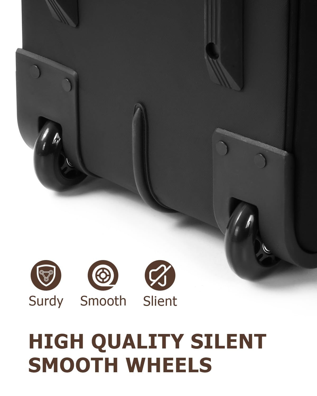 Arcoyard Sewing Machine Case with Wheels, Rolling Sewing Machine Carrying Case with Removable Bottom Pad & 2 Packing Cubes Storage, No Installation Required, Compatible with Singer, Brother, Brown