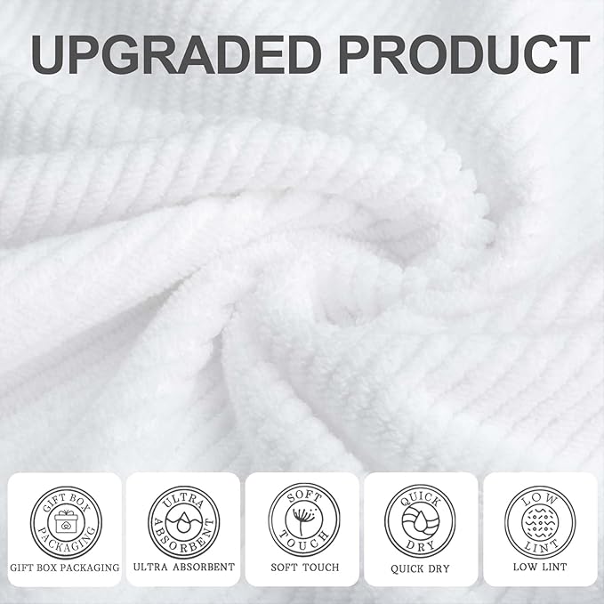 White Washcloths for Bathroom