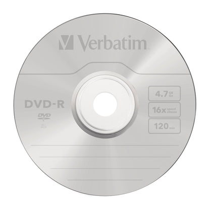 Verbatim DVD-R Blank Discs AZO Dye 4.7GB 16X Recordable Disc - 10 Pack Wrap Silver