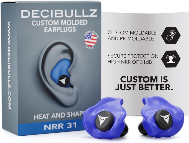 Decibullz Moldable Earplugs for Hunting & Shooting - Custom Fit, 31dB NRR, Comfortable Hearing Protection