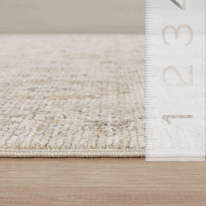 Abani Evelyn Collection Beige Area Rug - 4' x 6' - Floral Pattern, Non-Shedding - Easy to Clean, Durable for Living Rooms, Bedrooms & Offices, Pet & Kid Friendly
