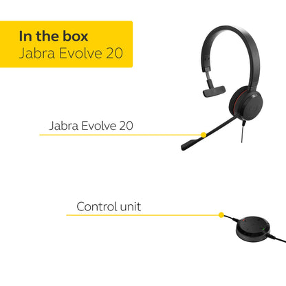 Jabra Evolve 20 Mono UC - Professional Unified Communication Headset