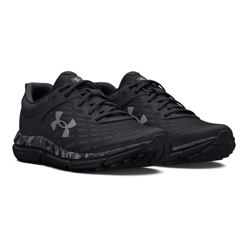 Under Armour Men's Charged Assert 10 Shoes, (001) Black/Black/Pitch Gray, 12