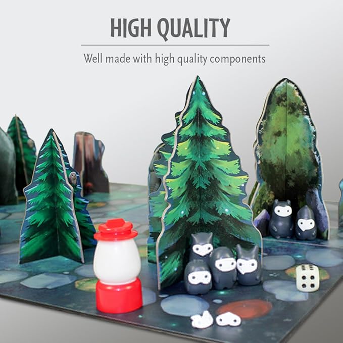 ThinkFun Shadows in the Forest - Unique Play-in-the-Dark Board Game | Ideal for Kids and Adults | Stimulating Brain Teaser | Innovative Gameplay