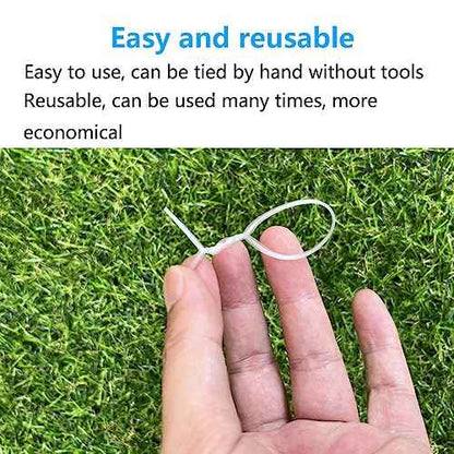 500 Pack 6 Inch Clear Plastic Twist Ties - Reusable Twisty Ties for Cords, Garbage Bags, Gardening and More - Durable, Flexible and Coated for Long-Lasting Use
