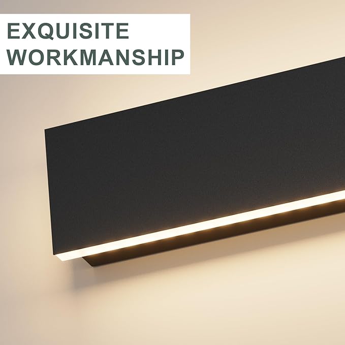 Outdoor Lights 2 Pack,Modern Outdoor Wall Light Long Strip LED Wall Sconce IP65 Anti Rust Warm Light Fixture 3000K Exterior Wall Mount Lights for Entrance, Hallway, Garage, Porch