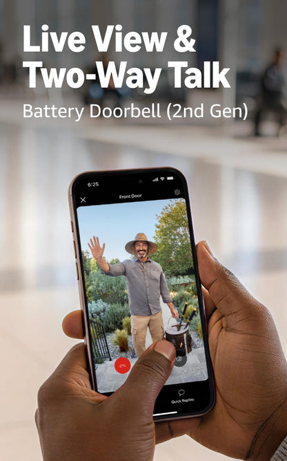 Ring Battery Doorbell (newest model), Speckled Gray with Outside Door Sensor, (newest model)