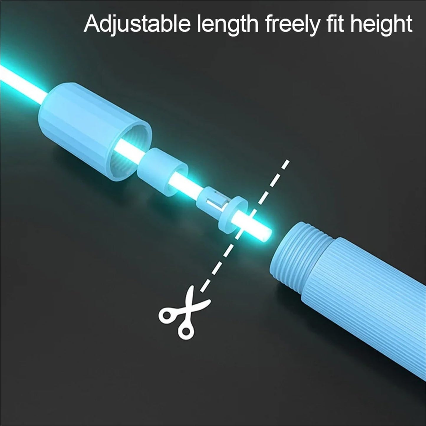 LED Night Glow Jump Ropes Glowing Skipping Rope for Adjustable Adults Portable Training Sports Fitness Equipment(Green)