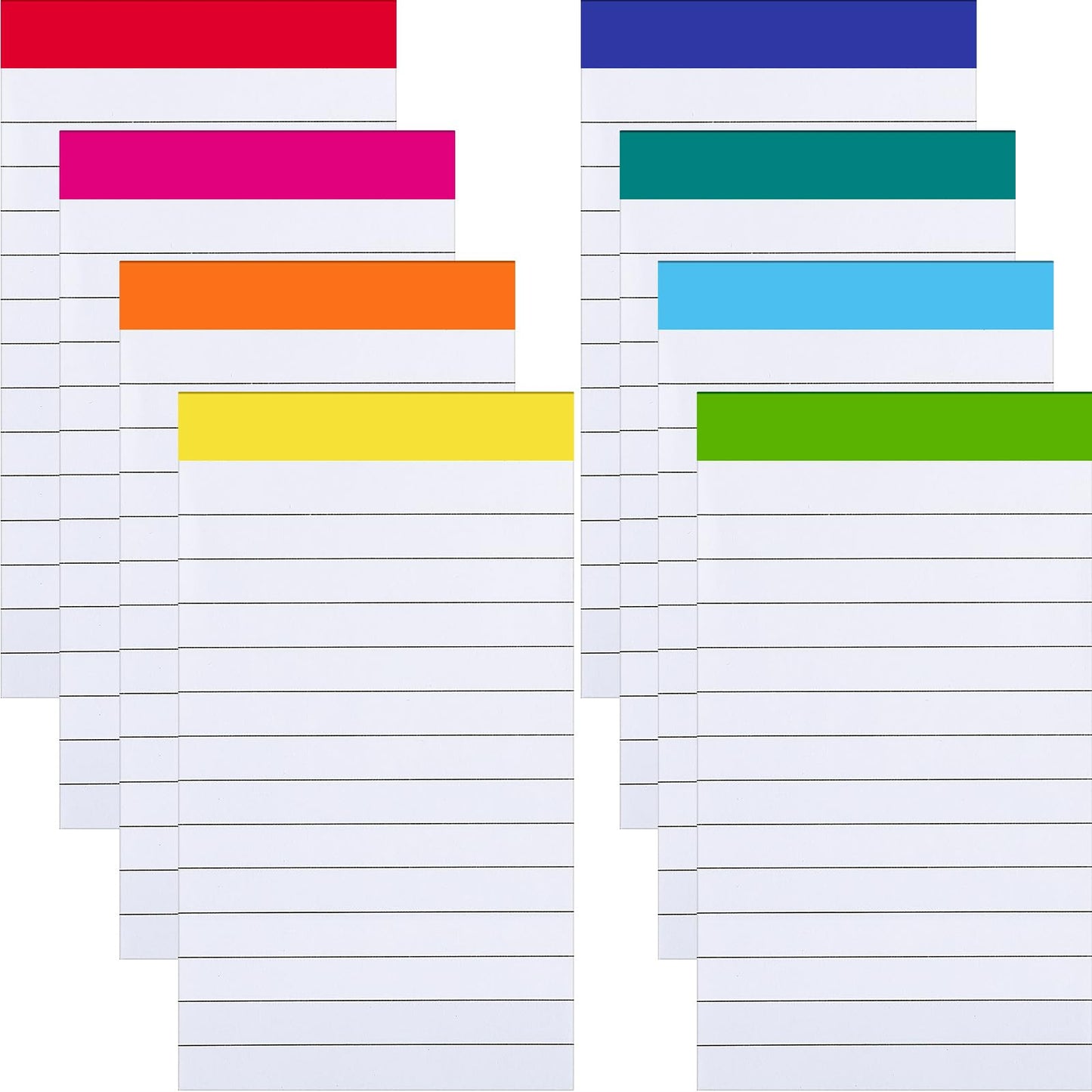 Tenceur 16 Pack Small Note Pads 4 x 6 Inch College Ruled Lined Legal Pads Refills Mini Pocket Tear off Writing Memo Notepads 60 Sheets Mini Scratch Notebook for School Office Supply (Rainbow Color)