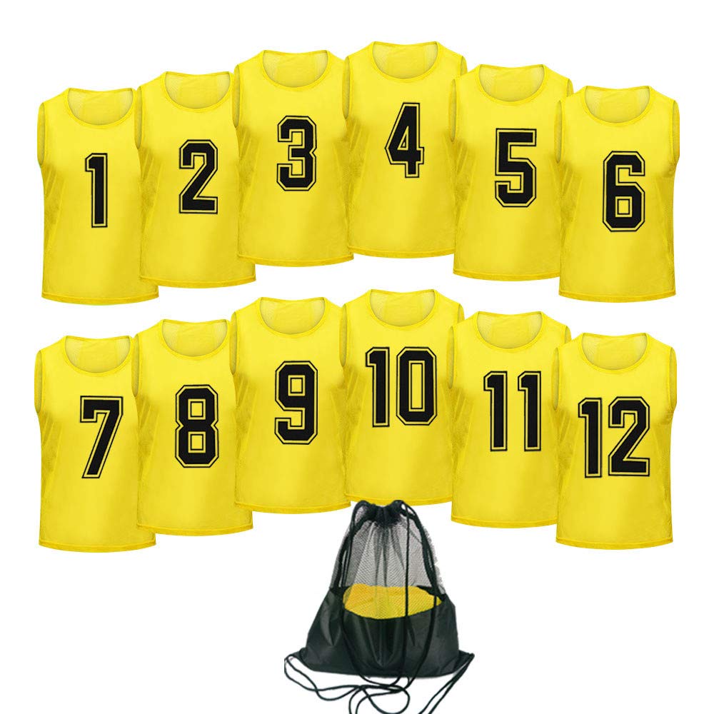 Antoyo Numbers Pinnies Adult Soccer,Scrimmage Vests for Kids Team Training