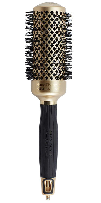 Olivia Garden NanoThermic Ceramic + Ion Round Thermal Hair Brush - Not Electrical - Professional Blowout Brush for Normal to Thick Hair