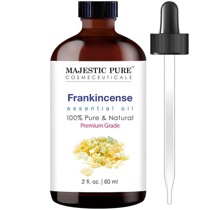Majestic Pure Lavender Essential Oil with Glass Dropper - Huge 4 Fl Oz - 100% Pure and Natural Lavender Oil - Premium Grade Essential Oils for Diffuser, Aromatherapy, Soap and Candle Making
