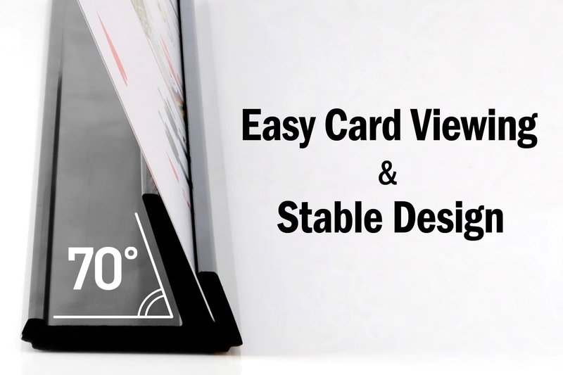 olnamo Hands Free Card Holder Stand, Non-Slip, 4 pieces, 13.4 Inches (34 cm), Made in Japan, for Card Games, Lightweight, TCG, (Black)