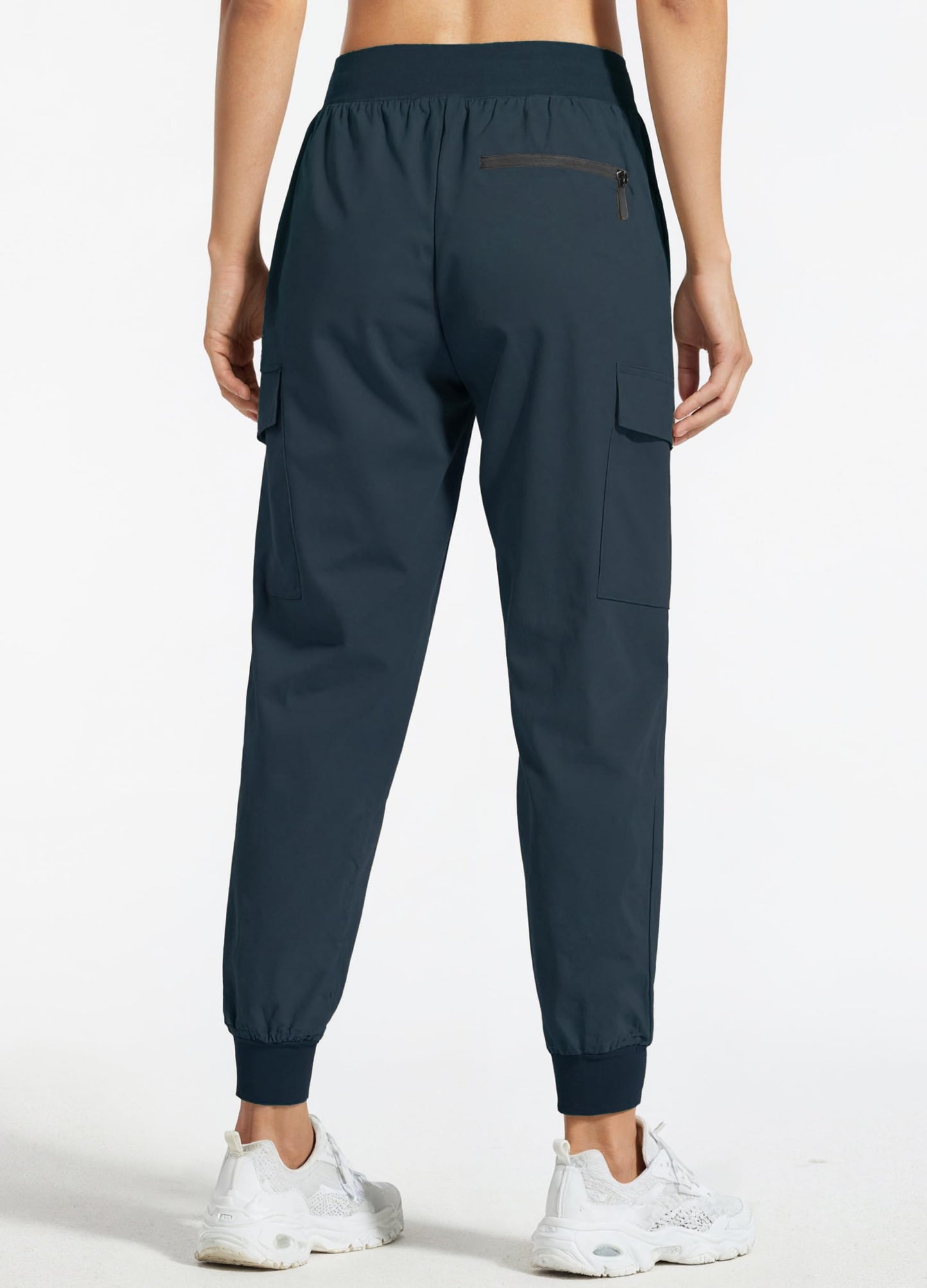 Libin Women's Cargo Joggers Lightweight Quick Dry Hiking Pants Athletic Lounge Casual Travel, Navy L