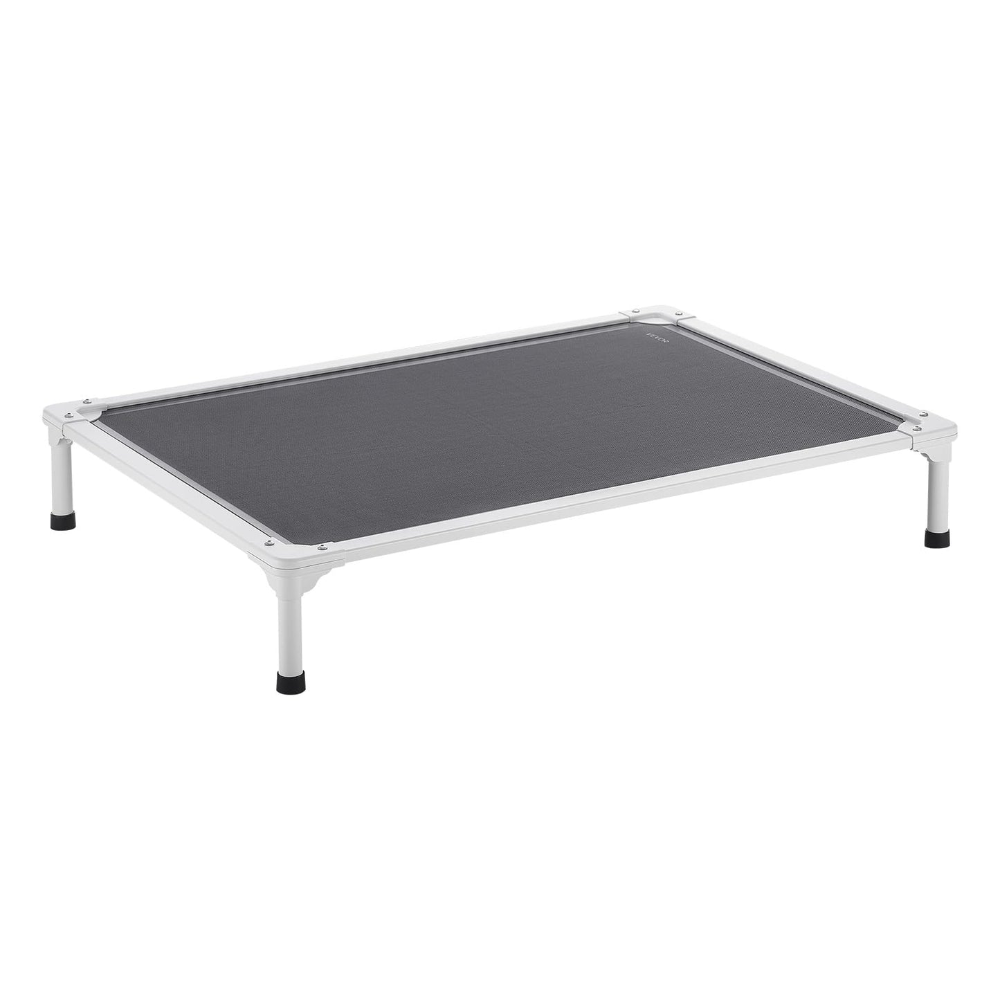 VEVOR Chew Proof Elevated Dog Bed, Portable Raised Dog Cot with Aluminum Tube Metal Frame and Breathable Textilene Mesh, Indoor & Outdoor Pet Cooling Raised Hammock Bed, L, Gray