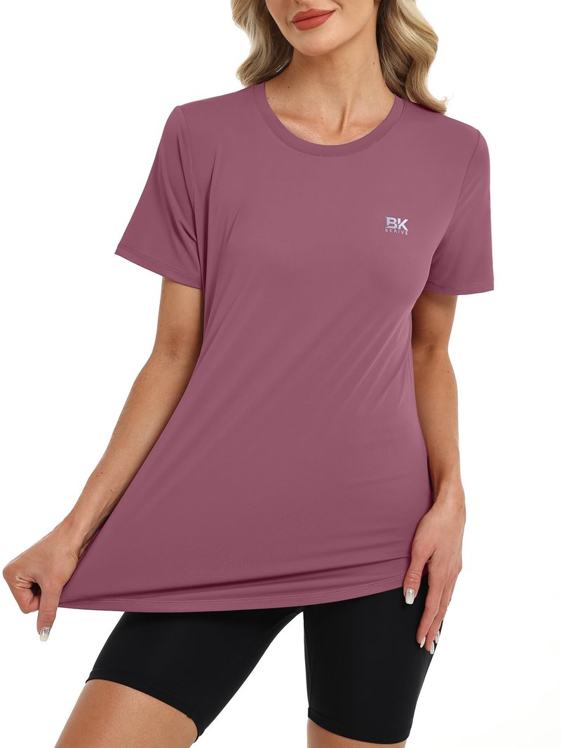BKRIVE Womens Workout Tops Lightweight UPF 50+ Quick Dry for Hiking Running Shirts (S-3XL)