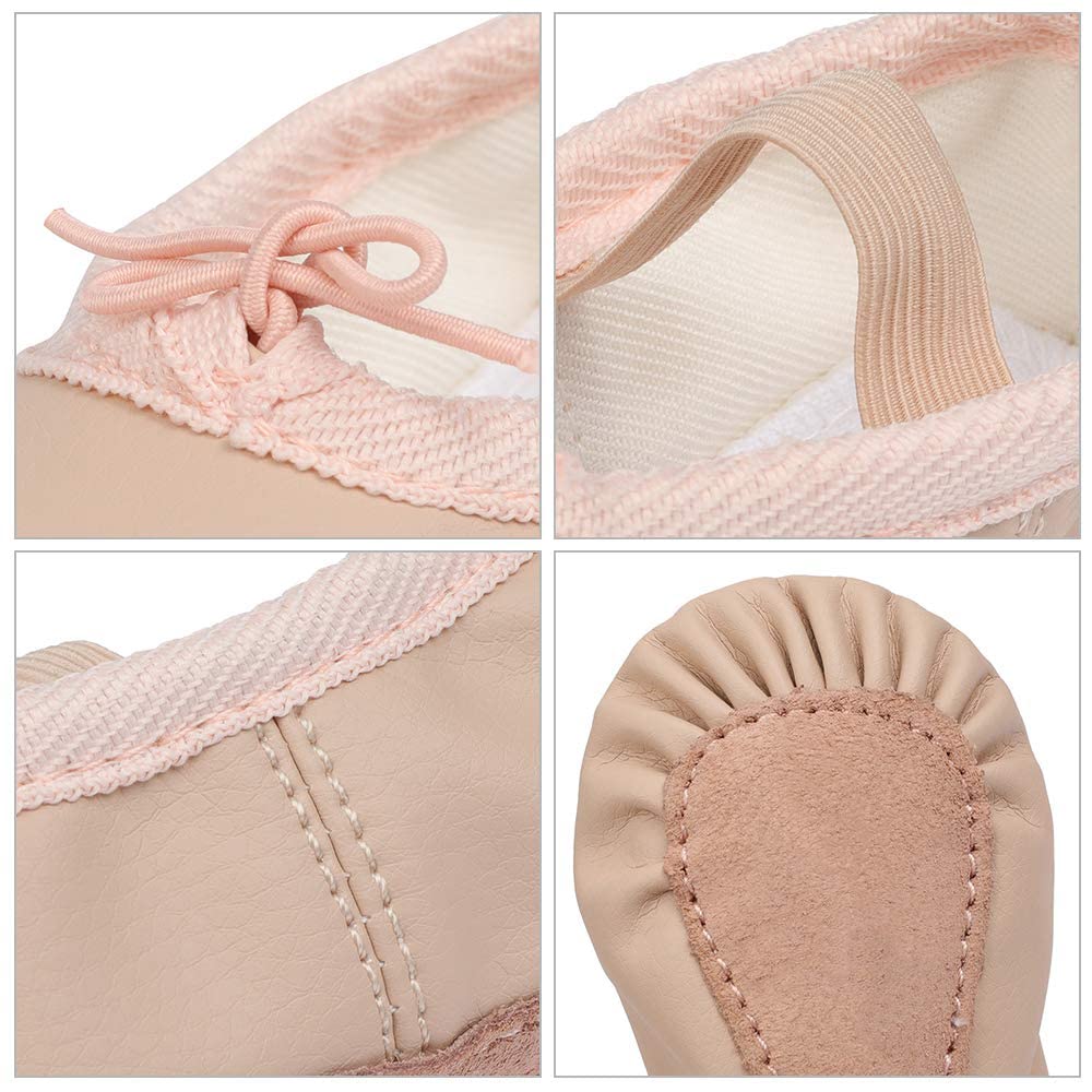 Toddler Ballet Shoes for Girls Baby Ballet Slippers Leather Ballerina Flats