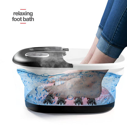 Medical king Foot Spa with Heat and Massage and Jets Includes A Remote Control A Pumice Stone Collapsible Massager with Bubbles and Vibration